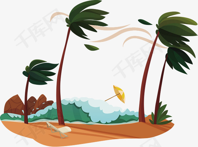 矢量刮台风场景下载