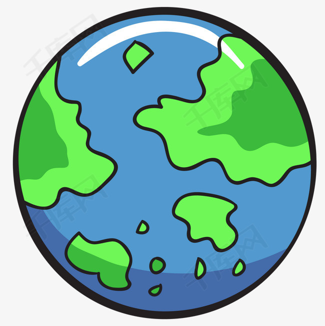 卡通世界旅游日地球设计地球设计世界旅游日卡通手绘圆形矢量图