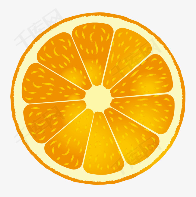 卡通橙子矢量图下载夏季水果橙子片卡通橙子卡通插图创意卡通