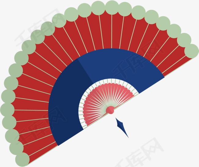 卡通扇子矢量图下载