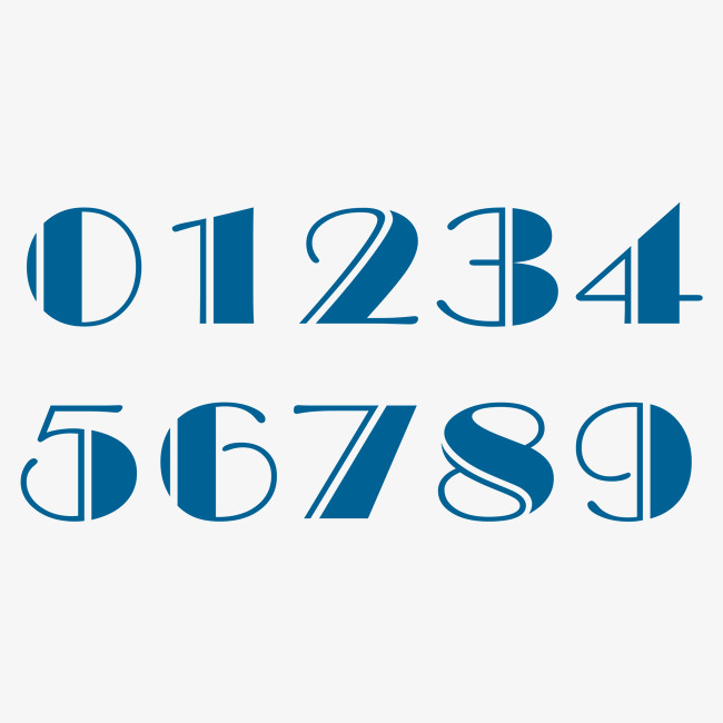 时尚现代线条简约创意艺术数字_艺术字设计_千库网