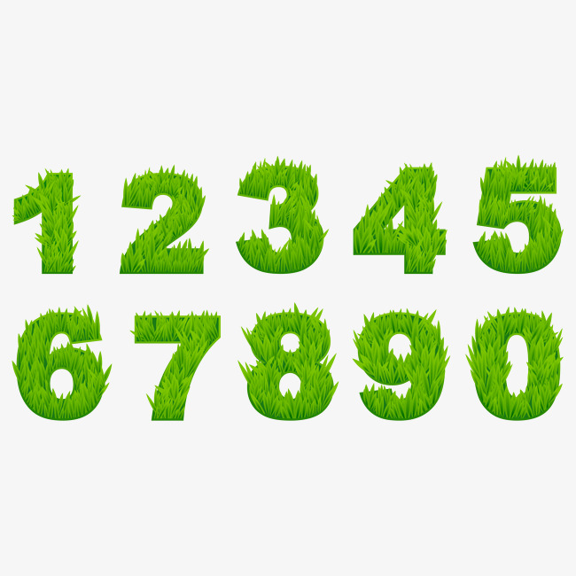 绿色植物草地立体创意艺术数字_艺术字设计_千库网