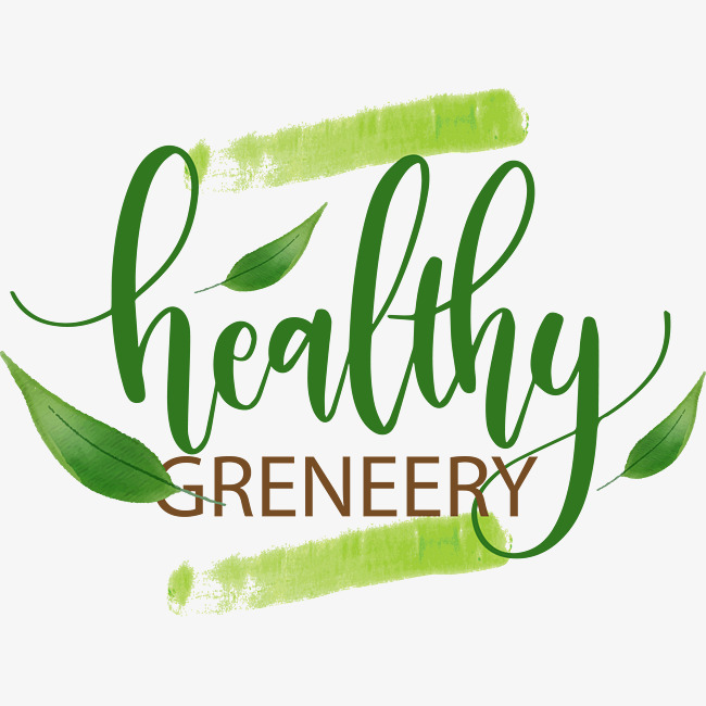 手绘healthy 字体标签_艺术字设计_千库网