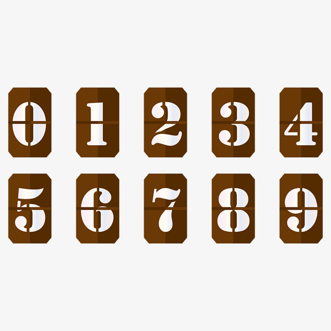 木纹计时器现代时尚创意艺术数字_艺术字设计_千库网