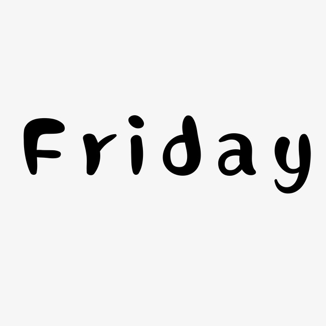 千库原创friday黑白矢量字_艺术字设计_千库网