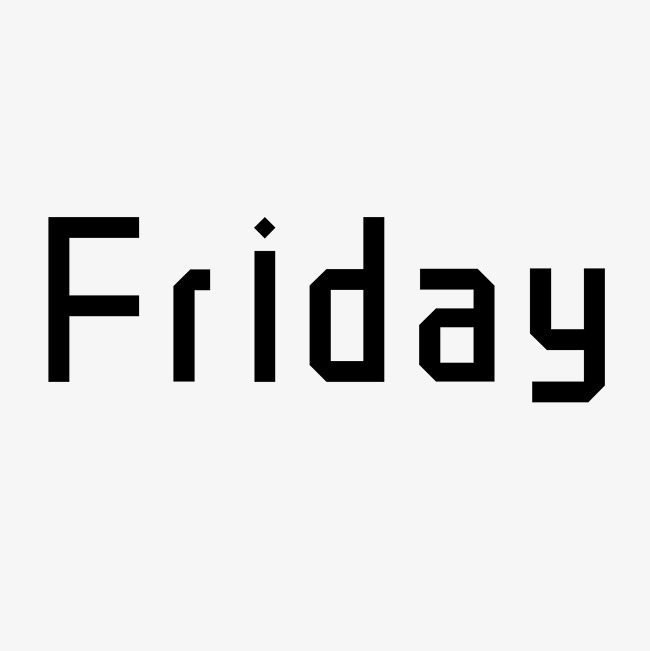 千库原创friday黑白矢量字_艺术字设计_千库网