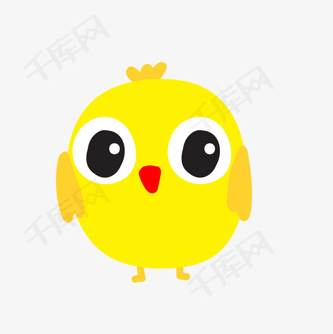 卡通可爱的小萌鸡png素材表情
