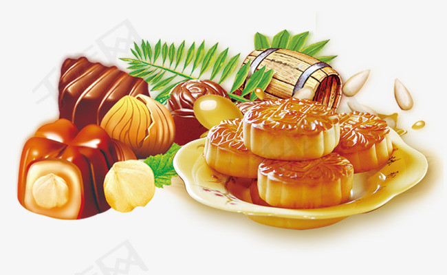中秋节食物月饼促销