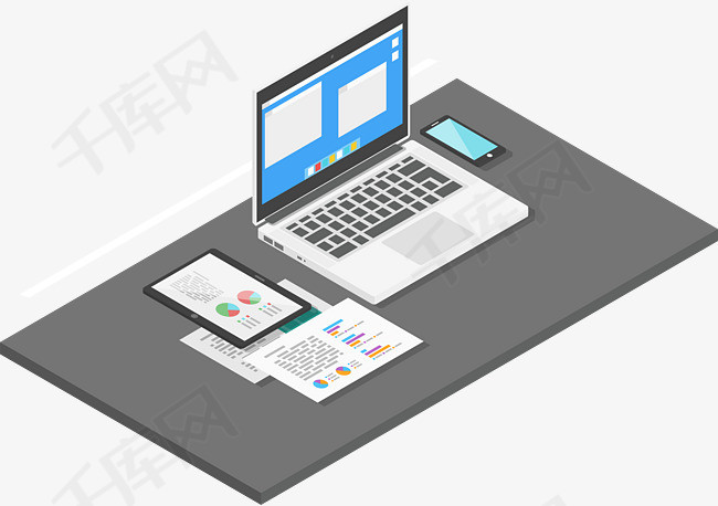 卡通手绘笔记本电脑素材图片免费下载_高清png_千库网