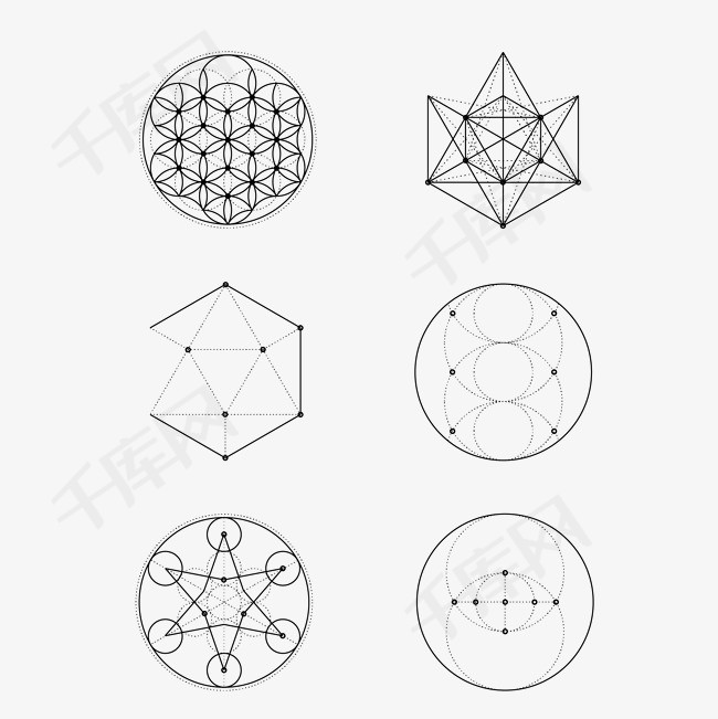 矢量几何图形数学结构图