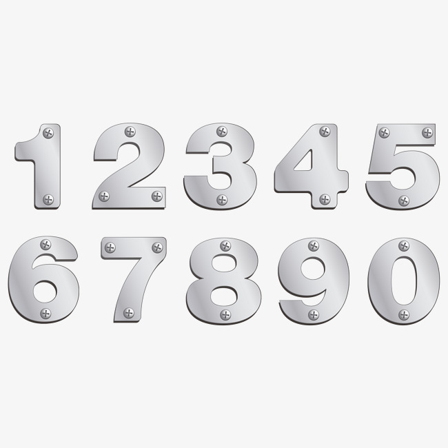 银色金属3d立体创意艺术数字