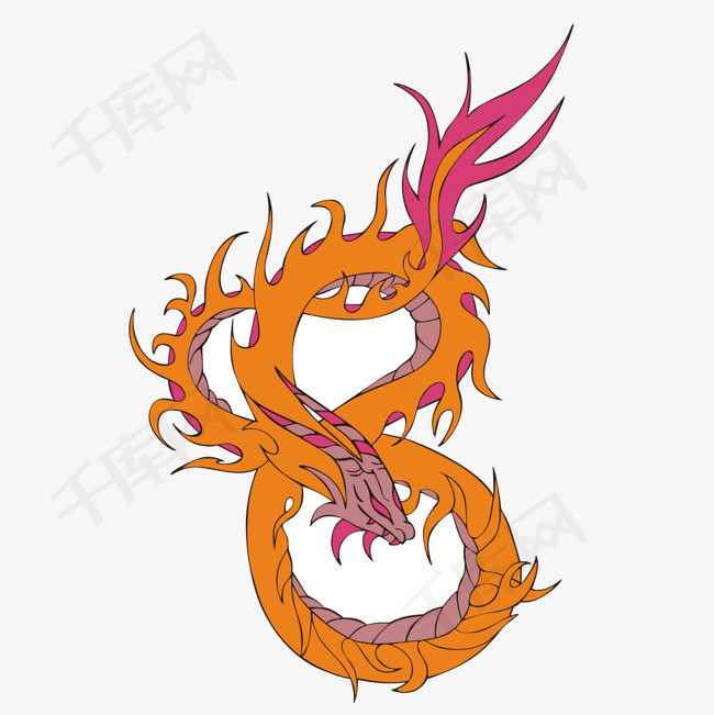 卡通龙矢量图下载中国龙卡通龙卡通插图创意卡通插图