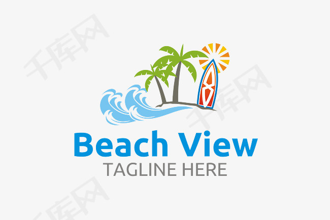 海浪沙滩logo