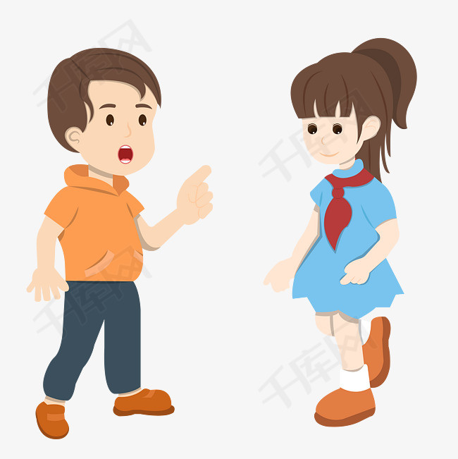 卡通学生矢量图下载带红领巾开学季打招呼卡通学生卡通插图