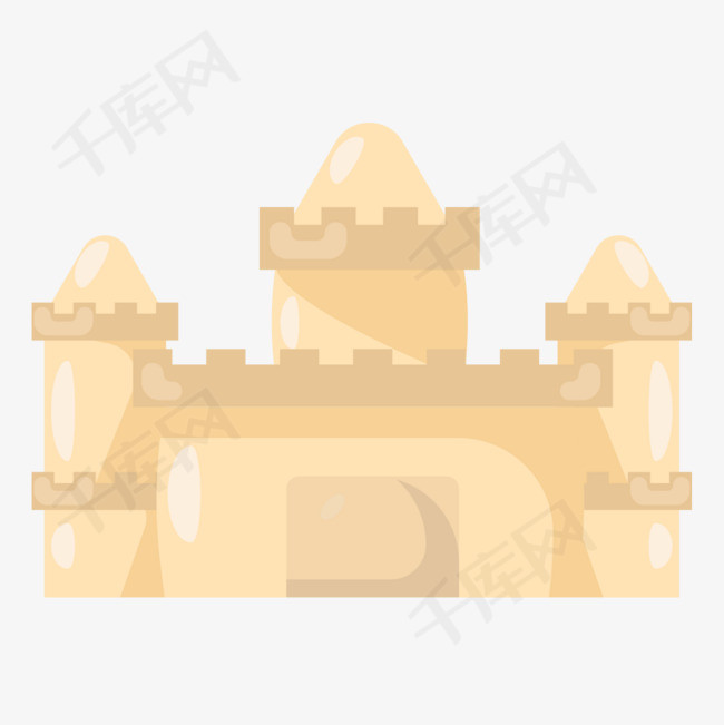 卡通城堡矢量图下载沙堡卡通城堡卡通插图创意卡通插图