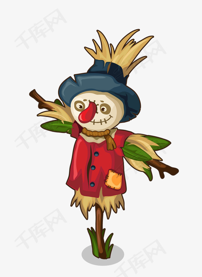 手绘卡通可爱稻草人手绘卡通可爱稻草人动画动漫