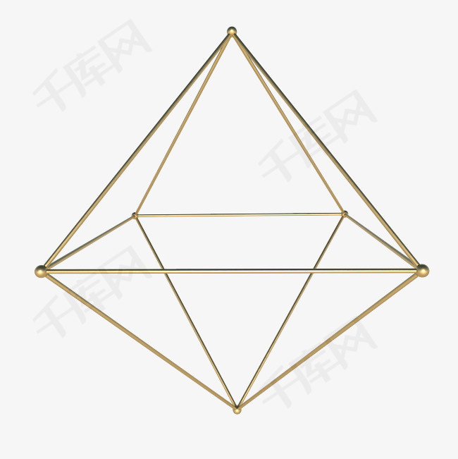 线条框架的立体几何