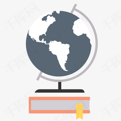 卡通绘制地球仪矢量图
