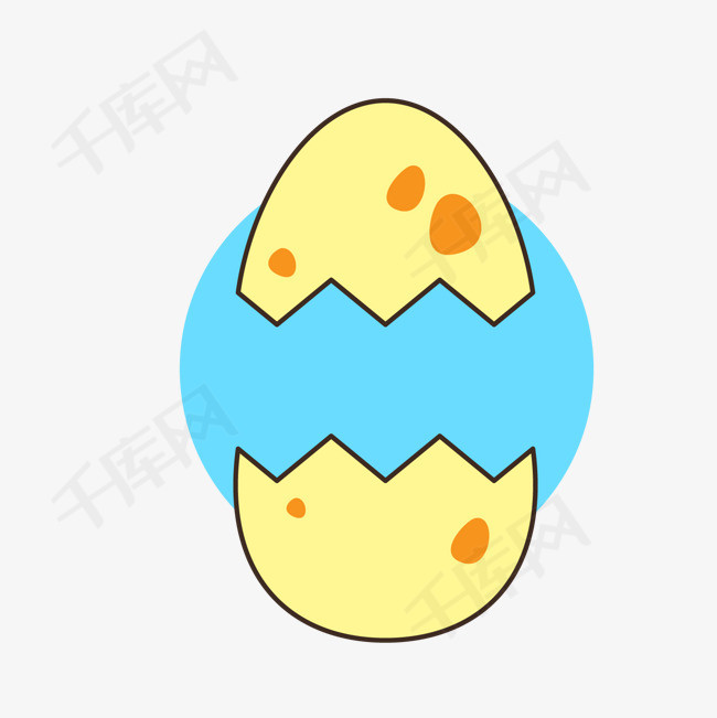 卡通蛋壳矢量图下载鸡蛋壳卡通蛋壳卡通插图创意卡通插图
