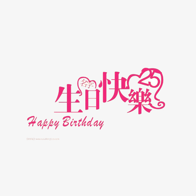 生日快乐艺术字