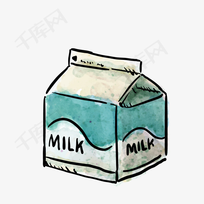 卡通牛奶矢量图下载