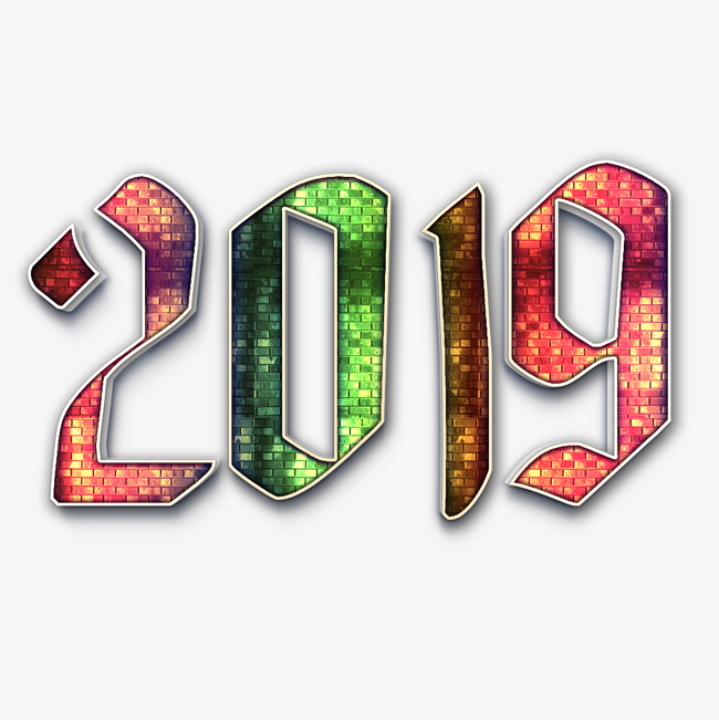 2019数字立体艺术字墙体效果