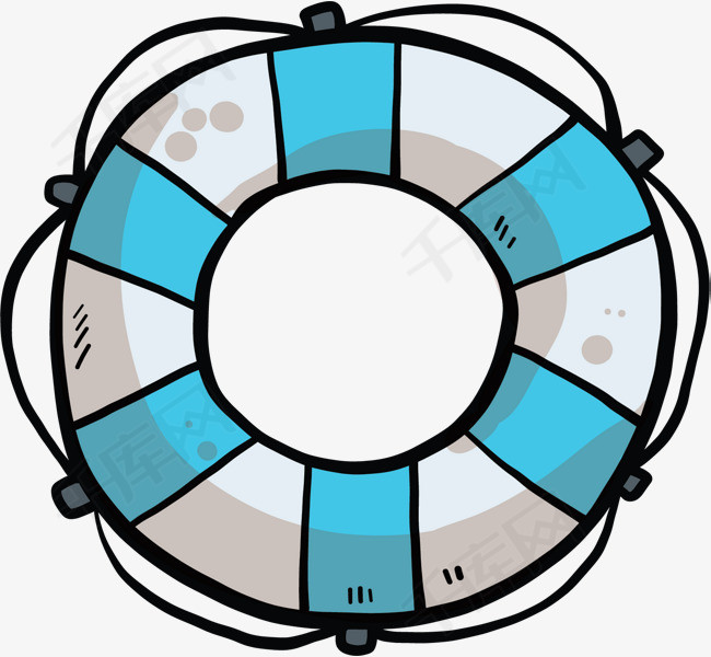 卡通游泳圈矢量图下载救生圈卡通游泳圈卡通插图创意卡通插图