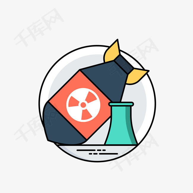 矢量简约图标核弹头