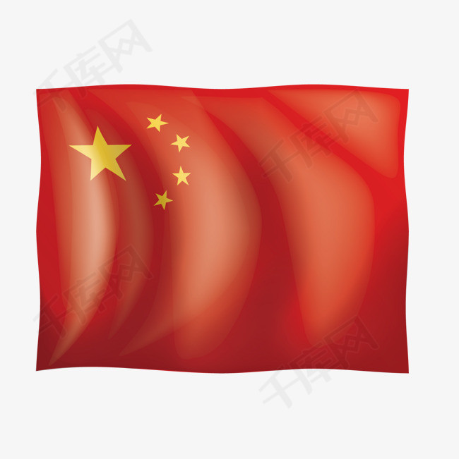 红色国庆国旗元素