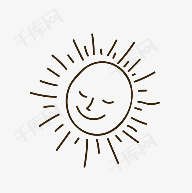 太阳手绘清新头像