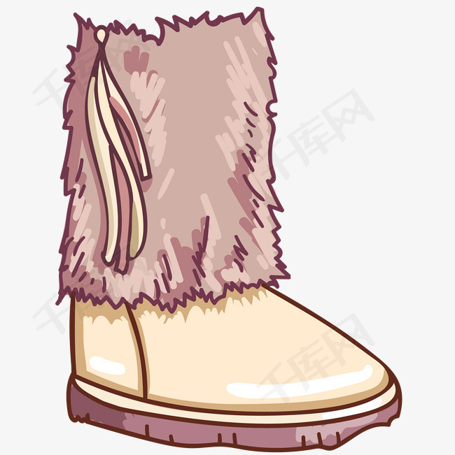 矢量雪地靴免抠png靴子冬季保暖矢量雪地靴免抠png时尚靴子卡通雪地靴