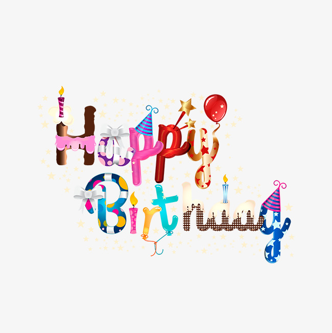 HappyBirthday图片,birthday图片 彩色happybirthday字体设计