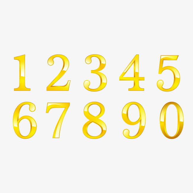 金色质感3d立体创意艺术数字_艺术字设计_千库网