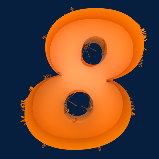 数字字母8数字年会倒计时8倒计