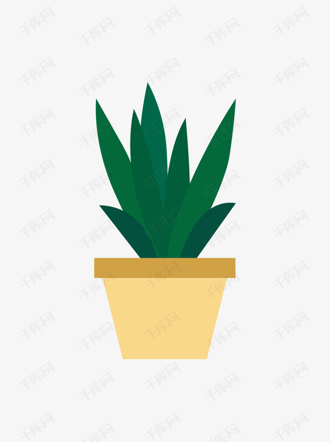 卡通可爱植物绿植ai矢量扁平设计元素
