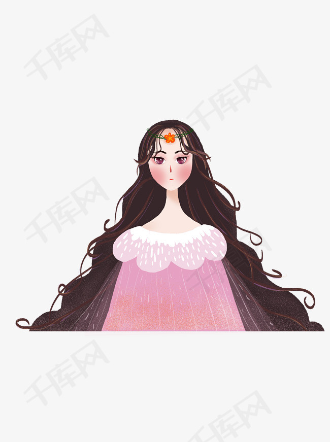 可爱唯美小女生设计可商用元素素材图片免费下载_高清