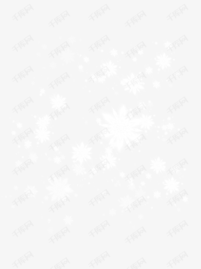 漂浮雪花装饰图案唯美梦幻可商用免抠素材