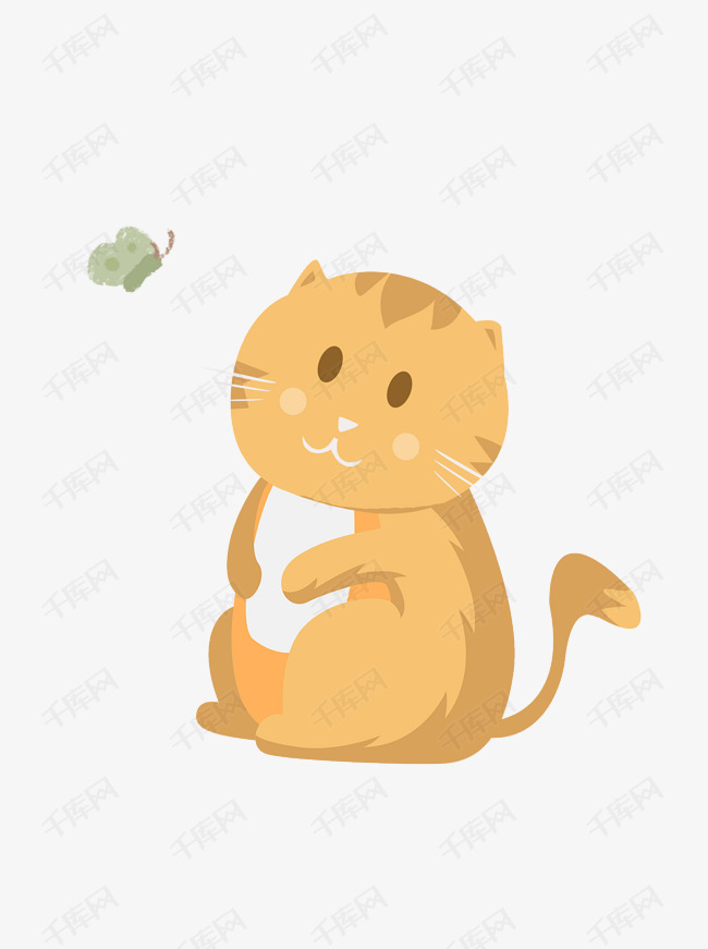 萌宠大肥猫手绘设计可商用元素的素材免抠动物卡通可爱宠物橘猫猫咪