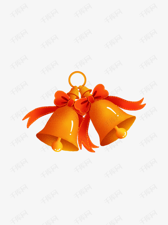 手绘圣诞节铃铛精品元素