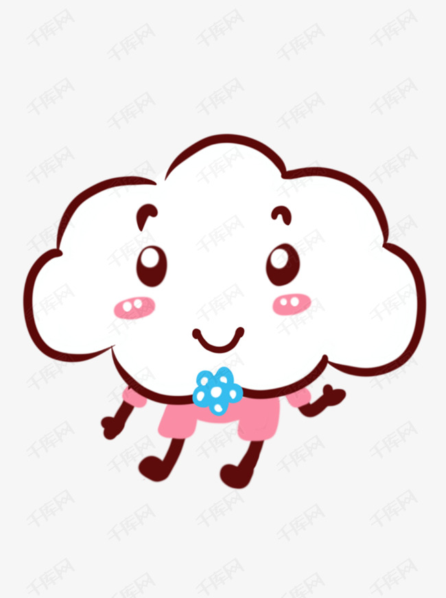 手绘云朵可爱卡通白云