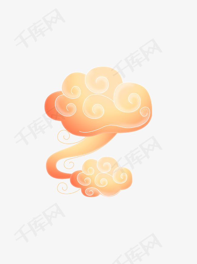 中国风祥云云朵手绘云朵古典装饰古风的素材免抠中国风云彩云朵古典