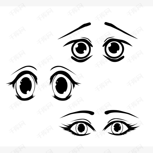 卡通手绘眼睛材料设计