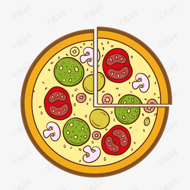 元宵节插图  卡通动漫  卡通插图  foodpizzadelicious
