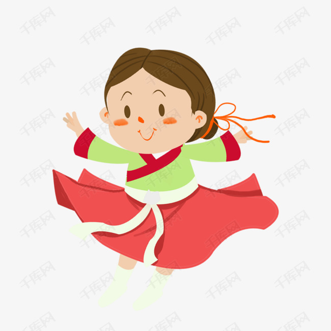 卡通韩国可爱女孩