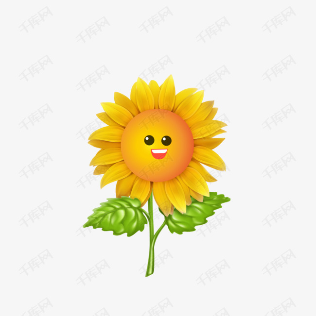 简单卡通可爱的向日葵