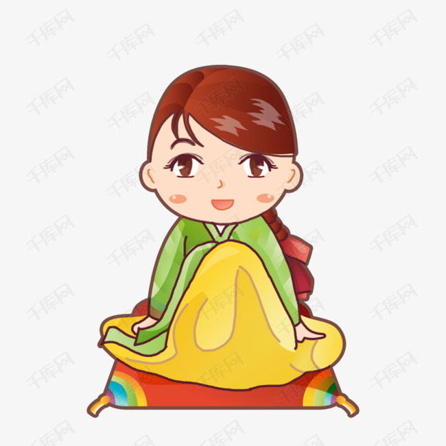 卡通韩国可爱女孩