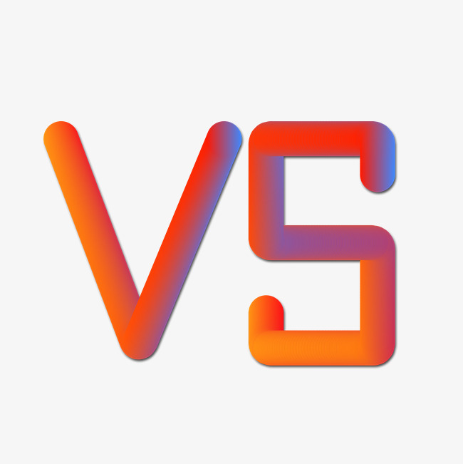 vs英文彩虹色风格素材
