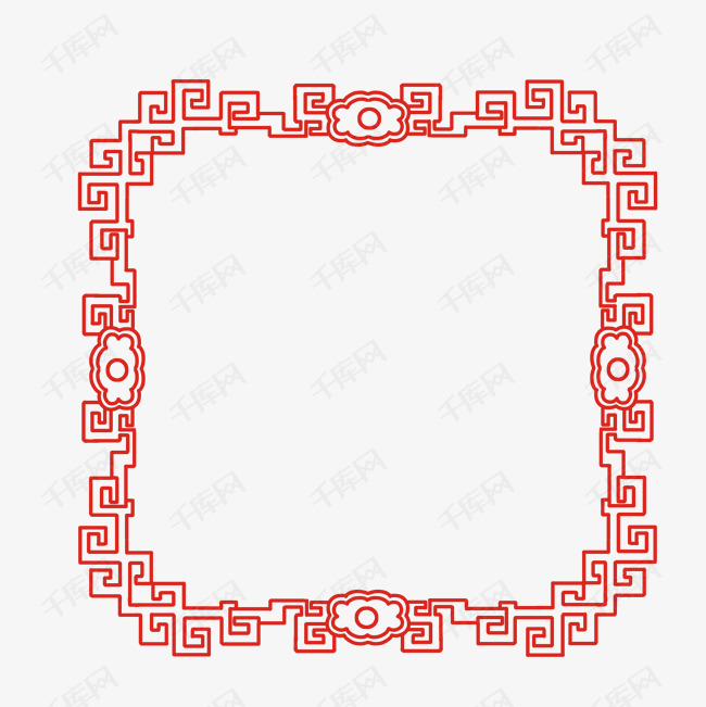 红色古风边框图案免扣图素材图片免费下载_高清psd_千