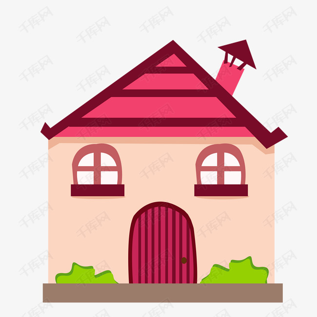 彩色卡通可爱小房子