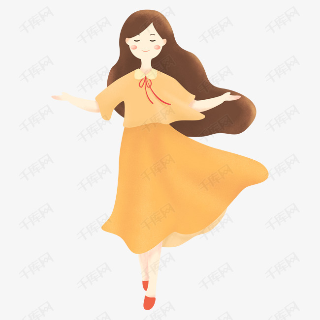 黄色衣服女孩免抠图素材图片免费下载_高清psd_千库网